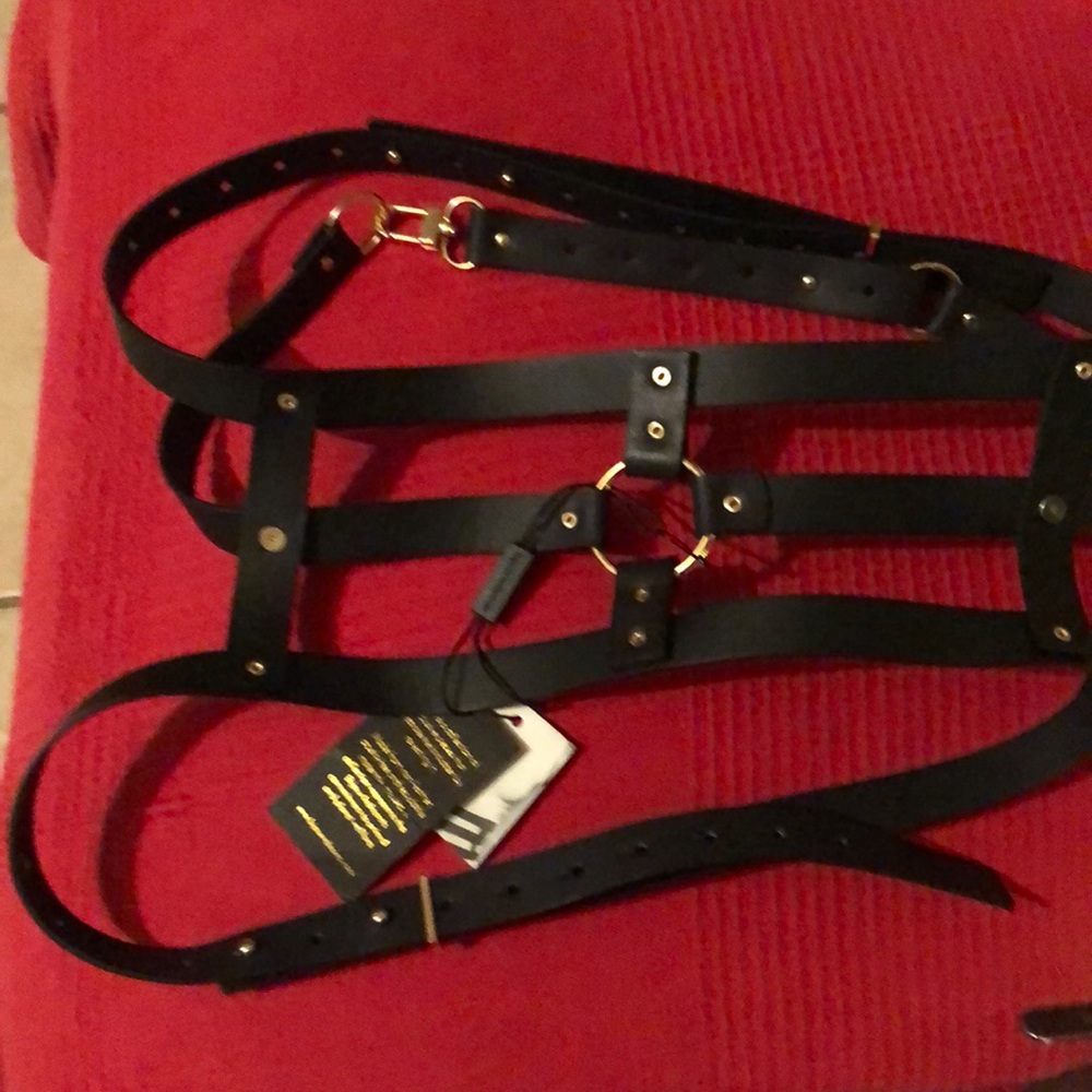 Bijoux Indiscrets maze Black Vegan leather belt - Picture 3 of 5